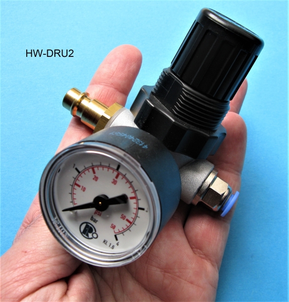 Druckregler für HW-Drucklufthämmer, 0 - 3.5 bar, mit Anschlüssen