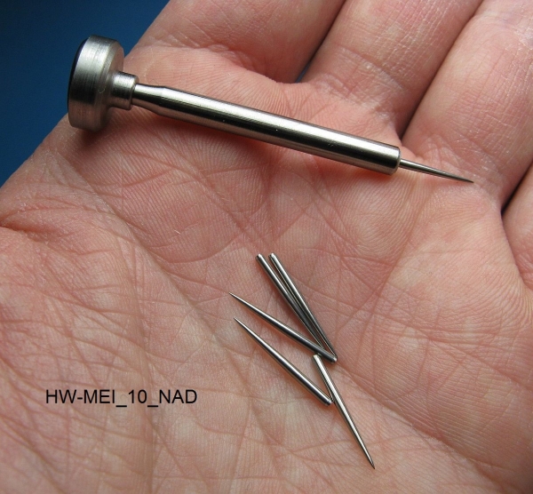 HW 10 – Nadelhalter für Stahlnadeln + 5 Nadeln