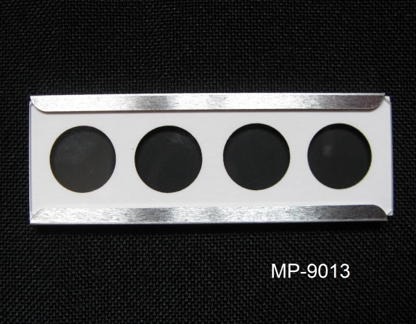 Frankezelle mit 4 Vertiefungen Ø 12.5 mm, schwarzer Hintergrund – 10er Pack