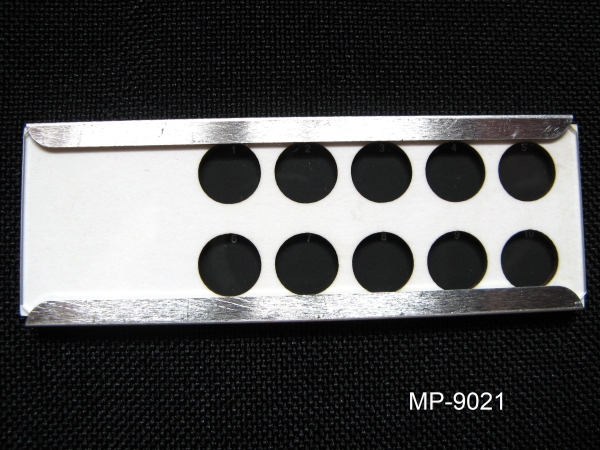 Frankezelle mit 10 Vertiefungen Ø 8 mm, schwarzer Hintergrund – 10er Pack
