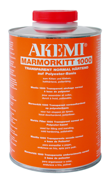 AKEMI Marmorkitt 1000 Transparent, honiggelb – 900 ml (dünnflüssig)
