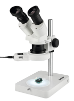 ESCHENBACH Auflicht-Stereo-Mikroskop mit Metallstativ und LED-Ringleuchte